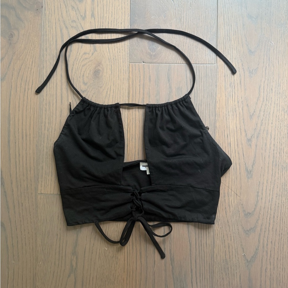 Superdown Emmy Lace up Top
